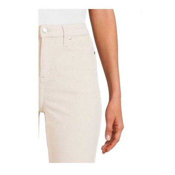 Boot Cut High Waist Corduroy Jeans Women's Size 14 Beige Stretch New With Tags - Picture 3 of 7